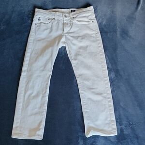 Adriano Goldshmied Pants White Tomboy Crop Jeans Size 26R